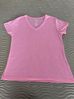 Avia Pink V-Neck Short Sleeve Athletic Tee